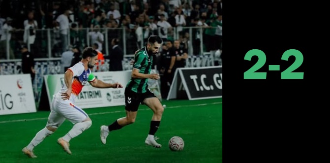 Sakaryaspor, İskenderunspor ile 2-2 berabere kaldı