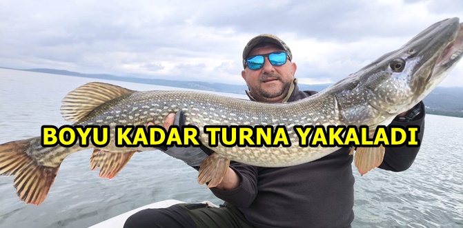 Sapanca Gölü'nde dev turna yakaladı...